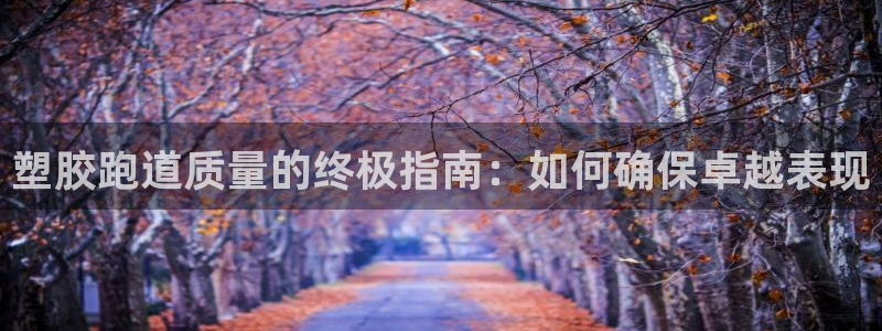 百度红足一1视频在线观看：塑胶跑道质量的终极指南：如何确保卓越表现
