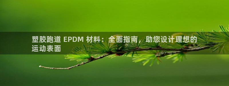 红足1世手机板：塑胶跑道 EPDM 材料：全面指南，助您设计理想的
运动表面