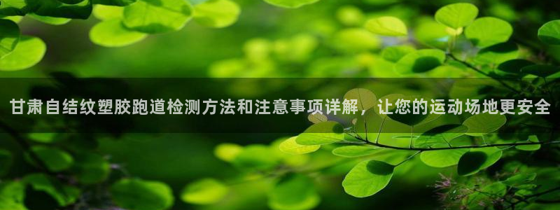 红足一：甘肃自结纹塑胶跑道检测方法和注意事项详解，让您的运动场地更安全